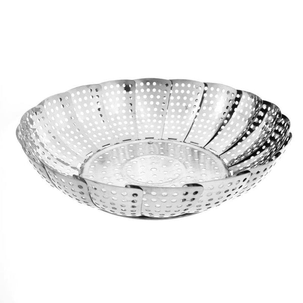 Stainless Food Steaming Basket Mesh Steamer Folding Cookware Food Fruit Vegetable