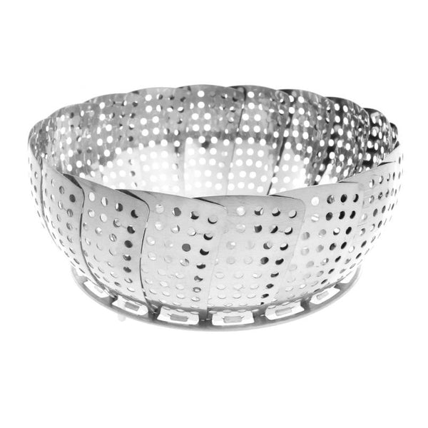 Stainless Food Steaming Basket Mesh Steamer Folding Cookware Food Fruit Vegetable