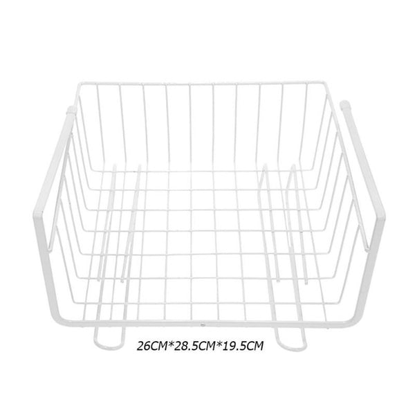 Iron Cupboard Cabinet Door Organizer Rack Basket Hanging Under Shelf Storage