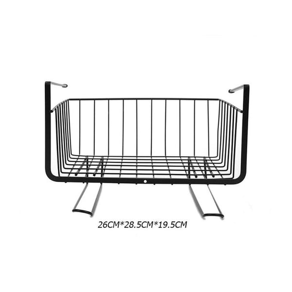 Iron Cupboard Cabinet Door Organizer Rack Basket Hanging Under Shelf Storage